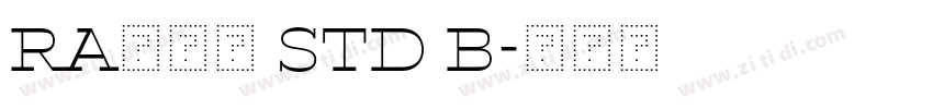 RA花胡蝶 Std B字体转换